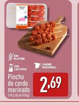 ALDI Pincho de cerdo marinado oferta