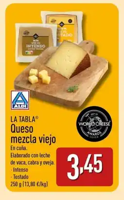 ALDI LA TABLA Queso mezcla viejo oferta