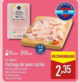 ALDI LA TABLA Pechuga de pavo cocida oferta