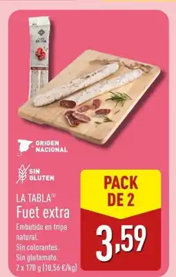 ALDI LA TABLA Fuet extra oferta