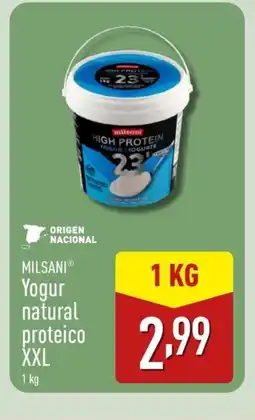 ALDI MILSANI Yogur natural proteico XXL oferta