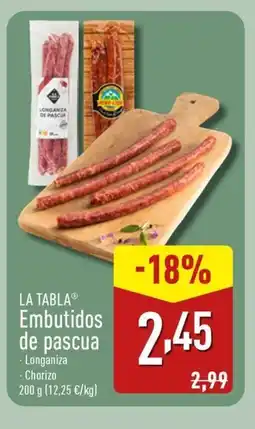 ALDI LA TABLA Embutidos de pascua oferta