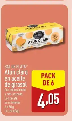 ALDI SAL DE PLATA Atún claro en aceite de girasol oferta