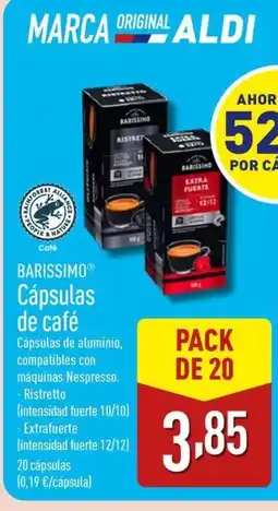 ALDI BARISSIMO Cápsulas de café oferta