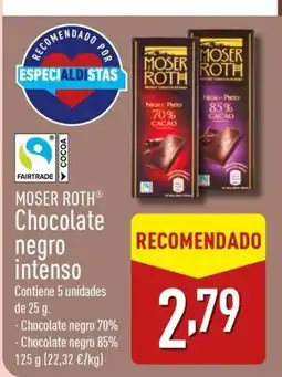 ALDI MOSER ROTH Chocolate negro intensi oferta
