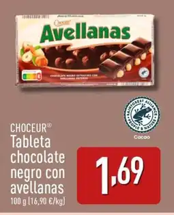 ALDI CHOCEUR Tableta chocolate negro con avellanas oferta