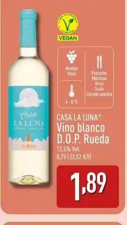 ALDI CASA LA LUNA Vino blanco D.O.P. Rueda oferta