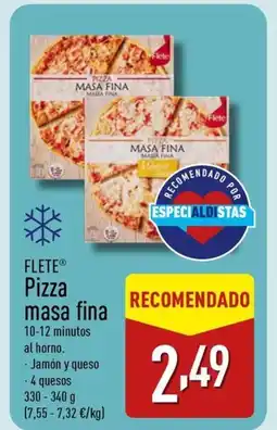ALDI FLETE Pizza masa fina oferta