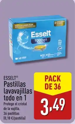 ALDI ESSELT Pastillas lavavajillas todo en 1 oferta