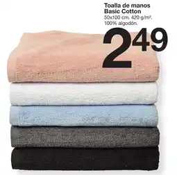 Zeeman Toalla de manos Basic Cotton oferta
