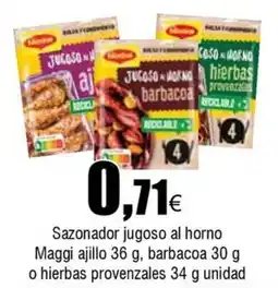FROIZ Sazonador jugoso al horno Maggi ajillo barbacoa o hierbas provenzales oferta