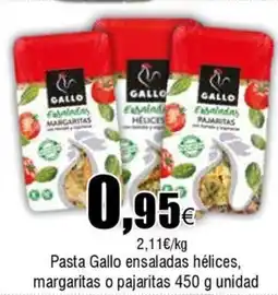 FROIZ GALLO Pasta ensaladas hélices, margaritas o pajaritas oferta