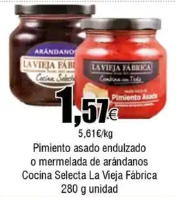 FROIZ LA VIEJA FABRICA Pimiento asado endulzado o mermelada de arándanos Cocina Selecta oferta