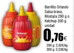 FROIZ ORLANDO Barrilito Salsa brava, Mostaza o Ketchup oferta