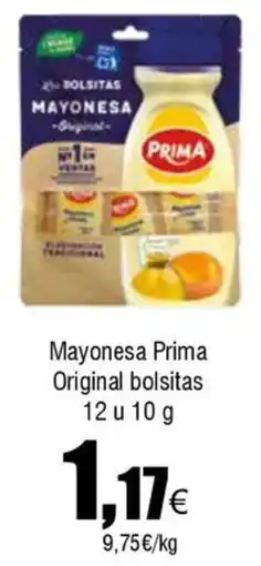 FROIZ PRIMA Mayonesa Original bolsitas 12 u oferta