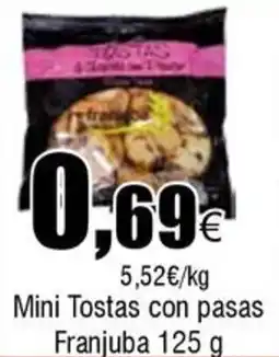 FROIZ Mini Tostas con pasas Franjuba oferta