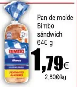 FROIZ BIMBO Pan de molde sandwich oferta
