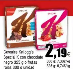FROIZ KELLOGG'S Cereales Special K con chocolate negro o frutas rojas oferta
