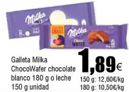 FROIZ MILKA Galleta ChocoWafer chocolate blanco o leche oferta