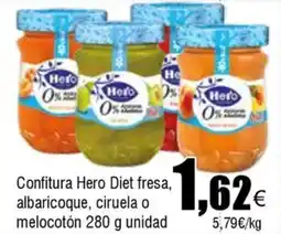FROIZ HERO Confitura Diet fresa, albaricoque, ciruela o melocotón oferta