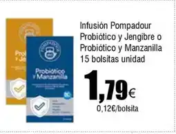 FROIZ Infusión Pompadour Probiótico y Jengibre o Probiótico y Manzanilla 15 bolsitas oferta