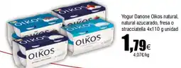 FROIZ OIKOS Yogur Danone natural, natural azucarado, fresa o stracciatella oferta
