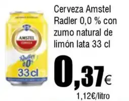 FROIZ AMSTEL Cerveza Radler 0,0% con zumo natural de limón oferta