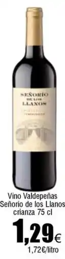 FROIZ Vino Valdepeñas Señorío de los Llanos crianza oferta