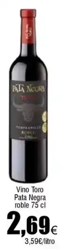 FROIZ Vino Toro Pata Negra roble oferta