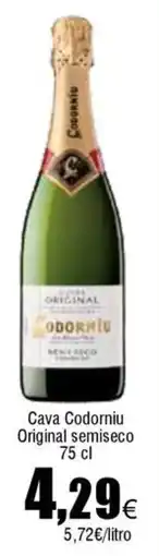 FROIZ Cava Codorniu Original semiseco oferta