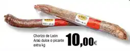 FROIZ Chorizo de León Araú dulce o picante extra oferta