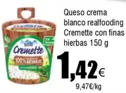 Cash FROIZ Queso crema blanco realfooding Cremette con finas hierbas oferta