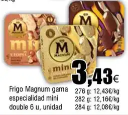 Cash FROIZ MAGNUM Frigo gama especialidad mini double 6 u oferta