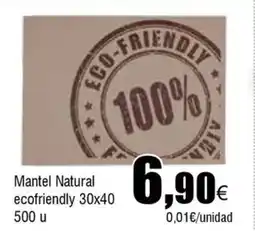 Cash FROIZ Mantel Natural ecofriendly 30x40 500 u oferta