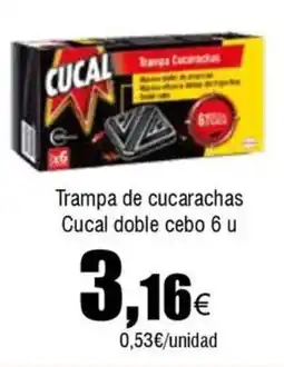 Cash FROIZ Trampa de cucarachas Cucal doble cebo 6 u oferta