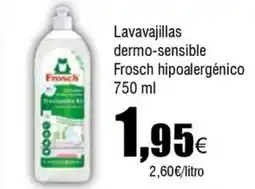 Cash FROIZ FROSCH Lavavajillas dermo-sensible hipoalergénico oferta
