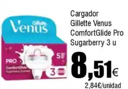 Cash FROIZ GILLETTE VENUS Cargador ComfortGlide Pro Sugarberry 3 u oferta