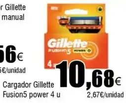Cash FROIZ GILLETTE Cargador Fusion5 power 4 u oferta