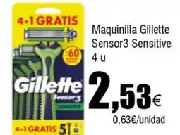 Cash FROIZ GILLETTE Maquinilla Sensor3 Sensitive 4 u oferta