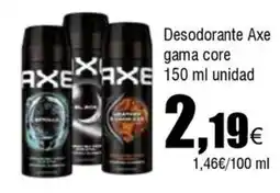 Cash FROIZ AXE Desodorante gama core oferta