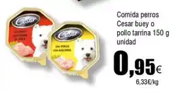 Cash FROIZ CESAR Comida perros buey o pollo tarrina oferta