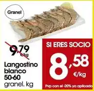 Eroski Langostino blanco 50-60 oferta