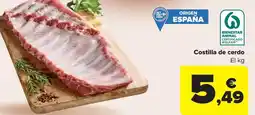 Carrefour Market Costilla de cerdo oferta
