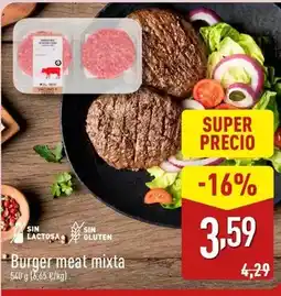 ALDI Mixta - burger meat oferta