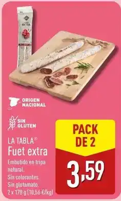 ALDI Origen - fuet extra oferta