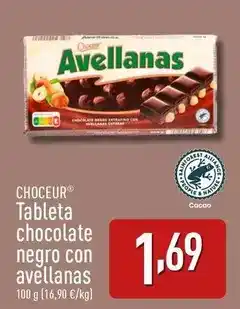 ALDI Tableta chocolate negro con avellanas oferta