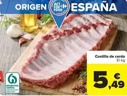 Carrefour Market Costilla de cerdo oferta