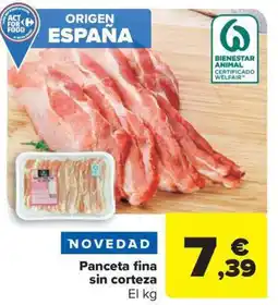 Carrefour Market Panceta fina sin corteza oferta