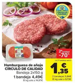 Carrefour Market CÍRCULO DE CALIDAD Hamburguesa de añojo oferta