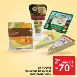 Carrefour Market En todas las cuñas de quesos internacionales. oferta